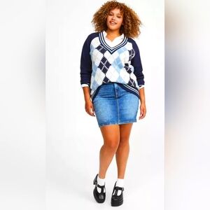 Torrid BNWT mini vintage stretch denim skirt size 12